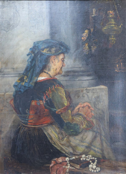 Maria Philips-Weber Painting of a Woman at Prayer