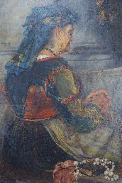 Maria Philips-Weber Painting of a Woman at Prayer