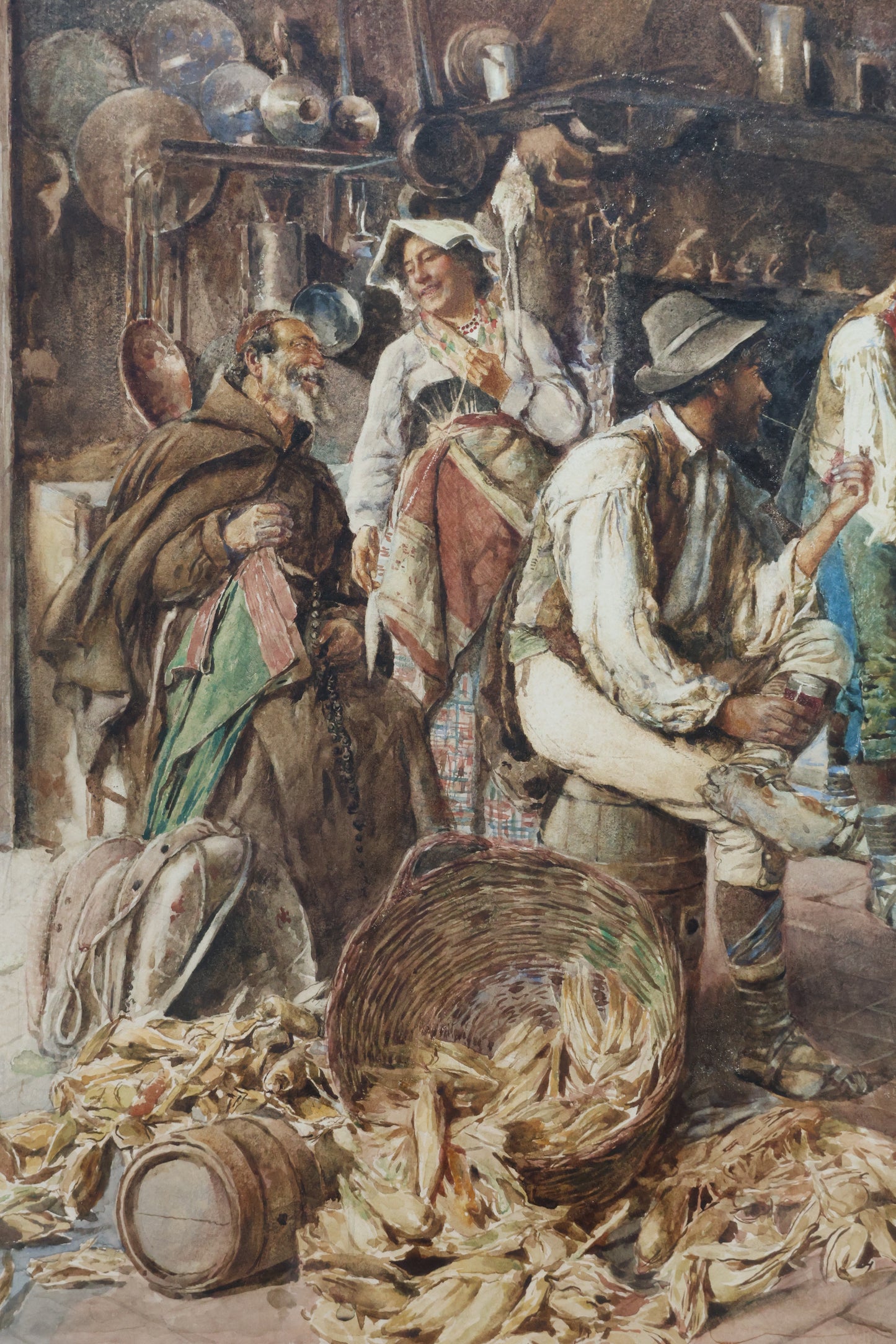 Rustic Gathering in an Italian Farmhouse, by Augusto Daini