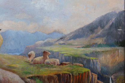 Sheep Resting on a Hillside by E.E. Pudmezoglu