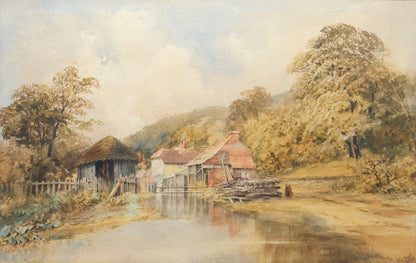 Cottage by the Lake, Signed H. S. Hoyd, 1856