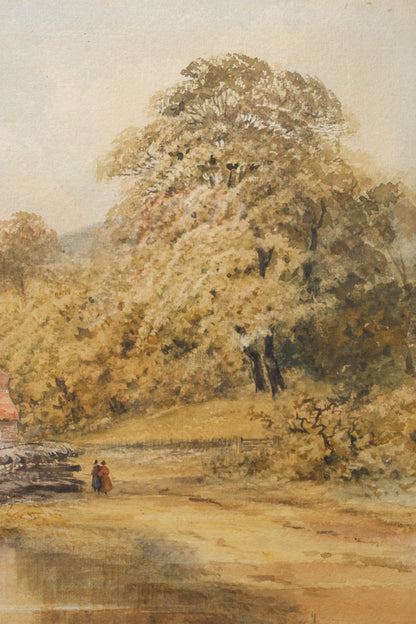 Cottage by the Lake, Signed H. S. Hoyd, 1856