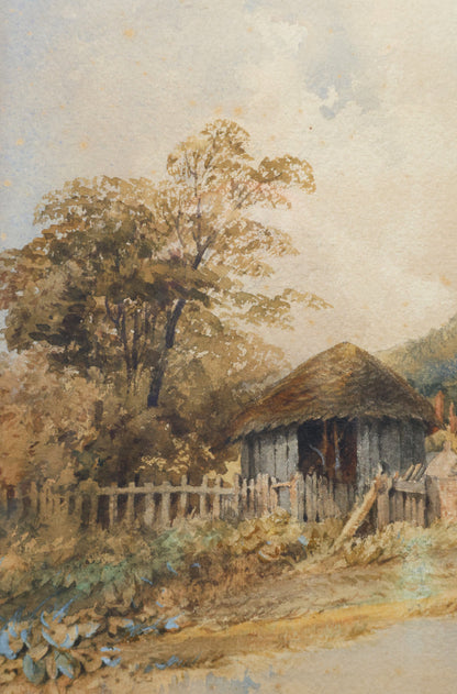 Cottage by the Lake, Signed H. S. Hoyd, 1856