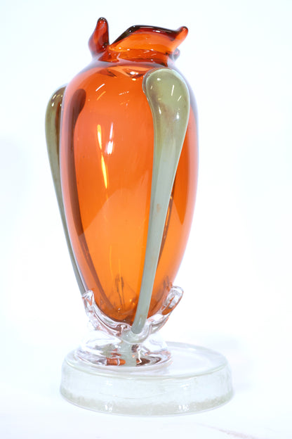 Murano Glass Vase with Applied Accents