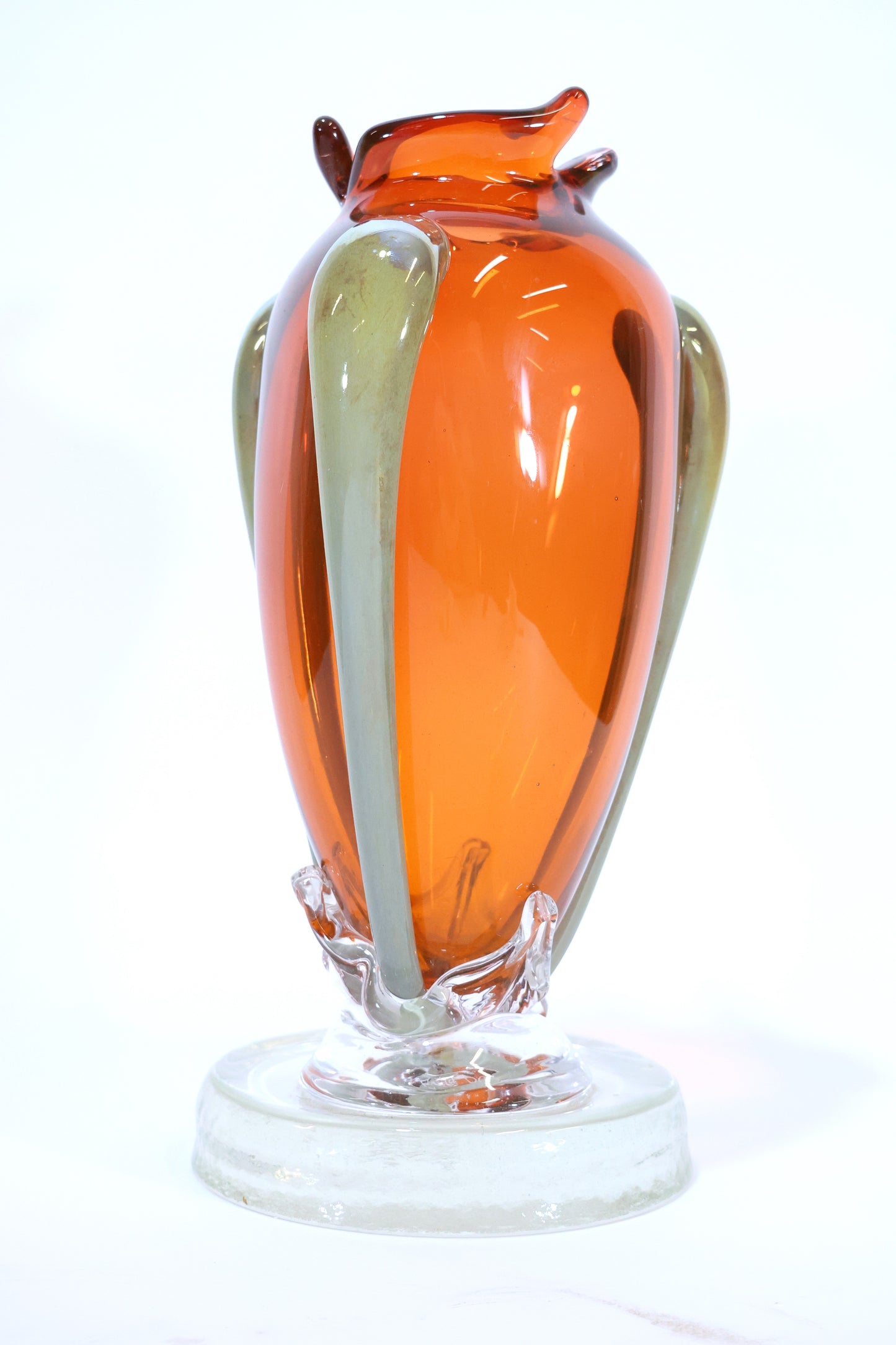 Murano Glass Vase with Applied Accents