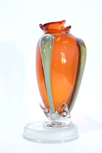 Murano Glass Vase with Applied Accents