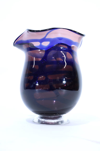 KCS Signed Studio Art Glass Vase, 1999