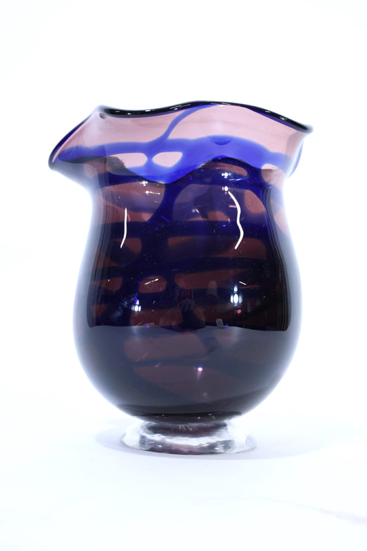 KCS Signed Studio Art Glass Vase, 1999