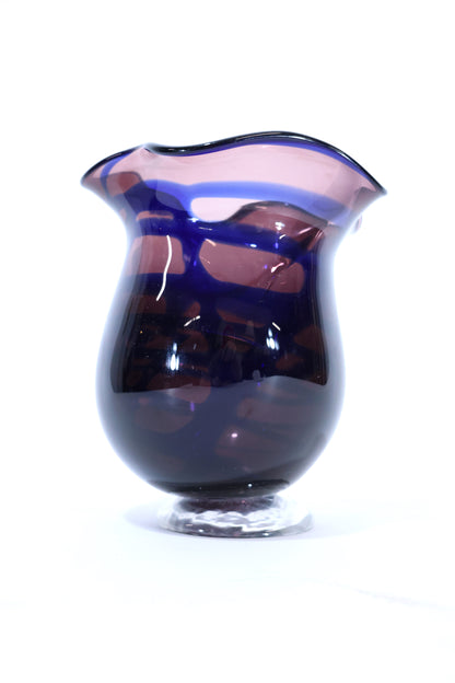 KCS Signed Studio Art Glass Vase, 1999