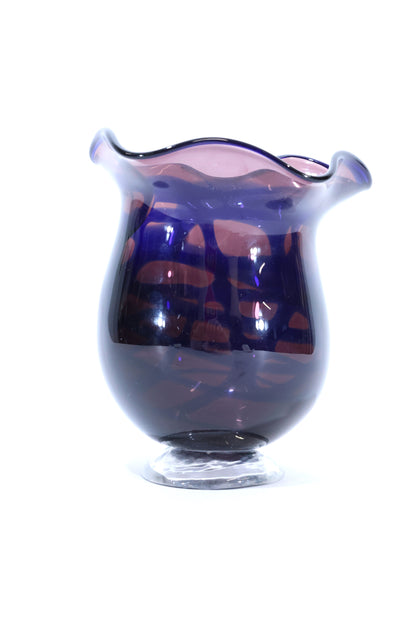 KCS Signed Studio Art Glass Vase, 1999