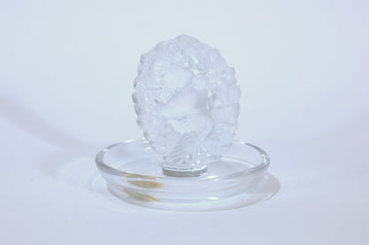 Lalique "Dove of Peace" Frosted Glass Ring Holder