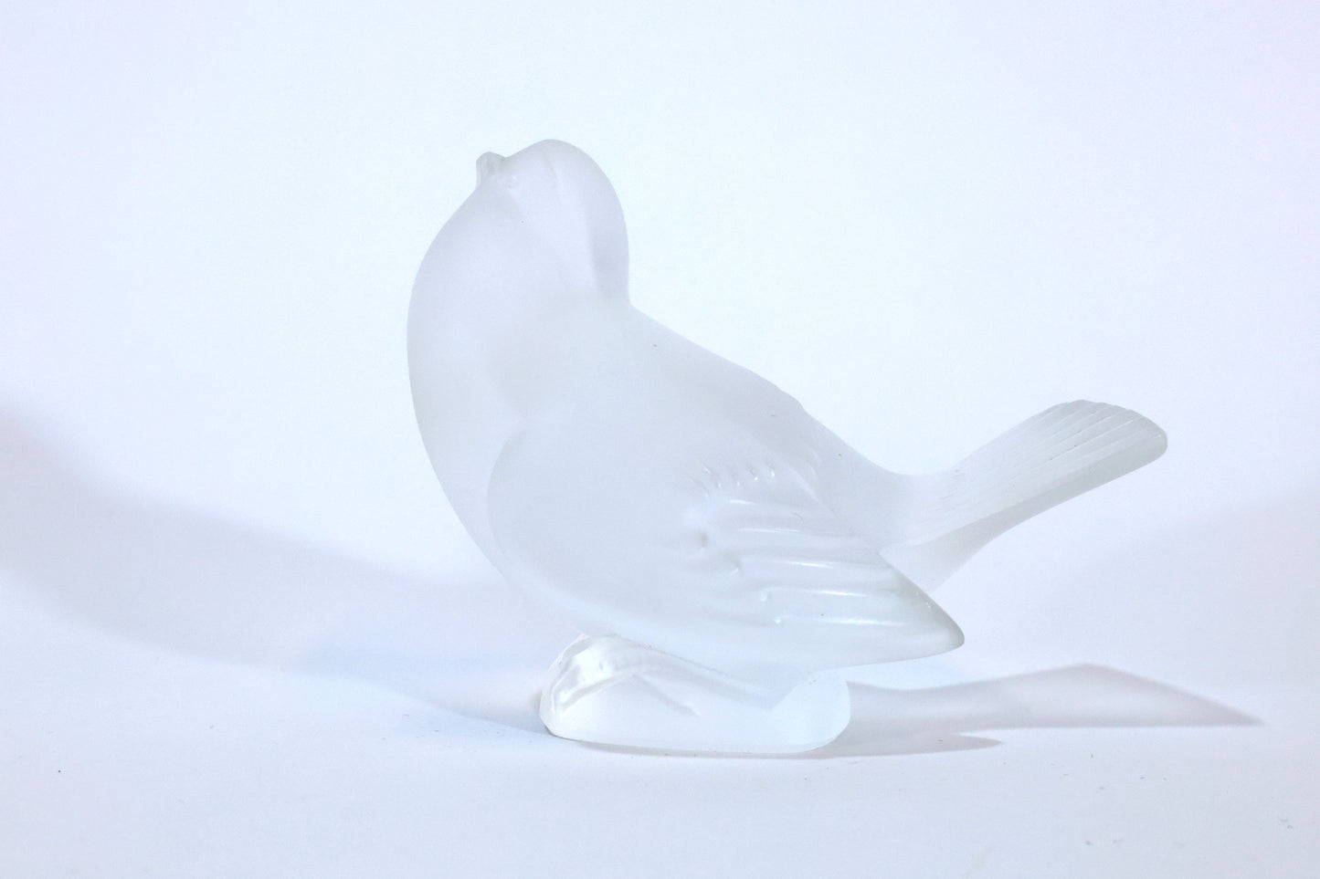 Lalique Frosted Crystal Bird Figurine