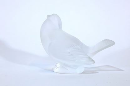 Lalique Frosted Crystal Bird Figurine