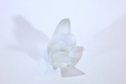 Lalique Frosted Crystal Bird Figurine