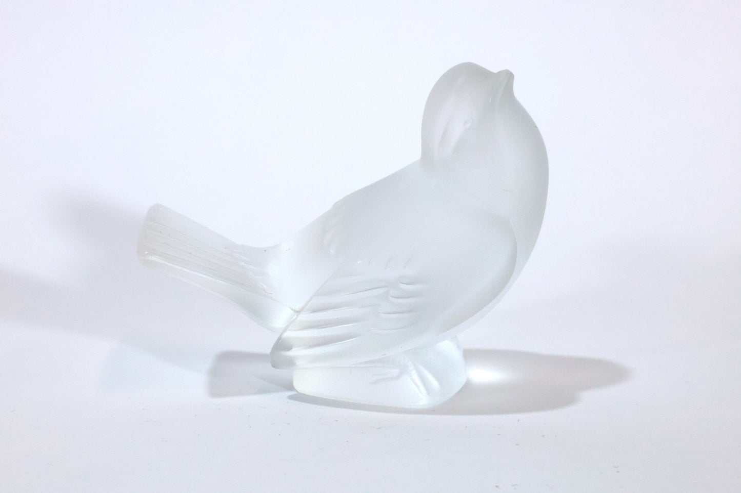 Lalique Frosted Crystal Bird Figurine