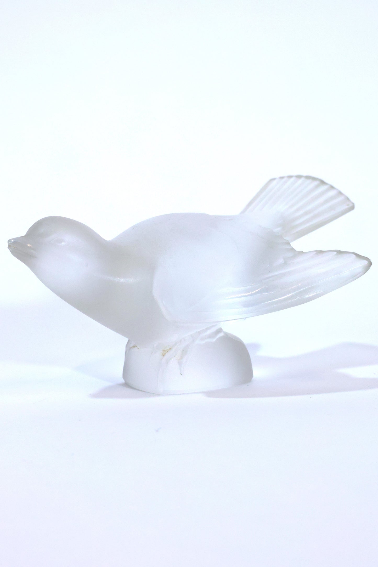 Lalique Frosted Glass Sparrow Figurine