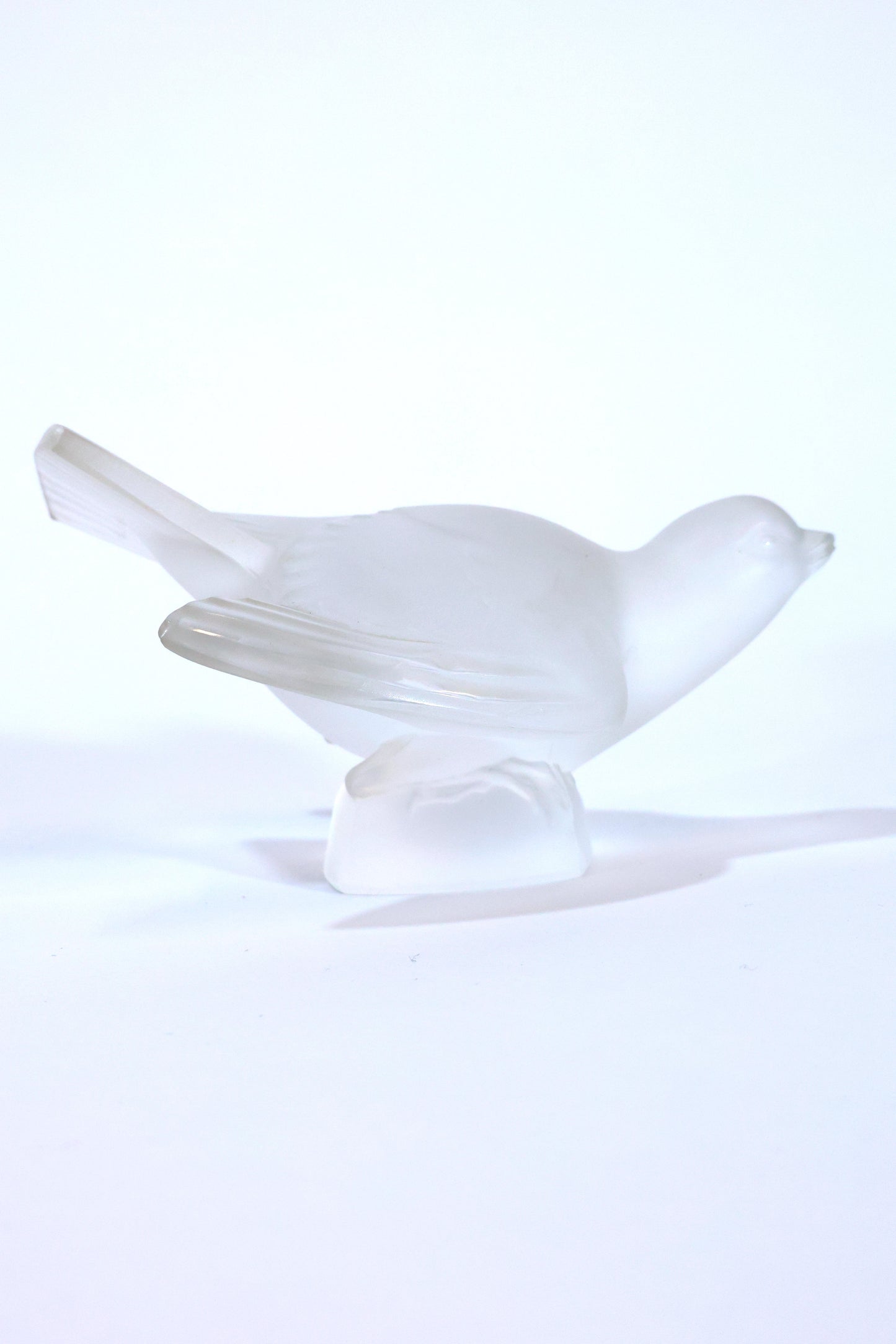 Lalique Frosted Glass Sparrow Figurine