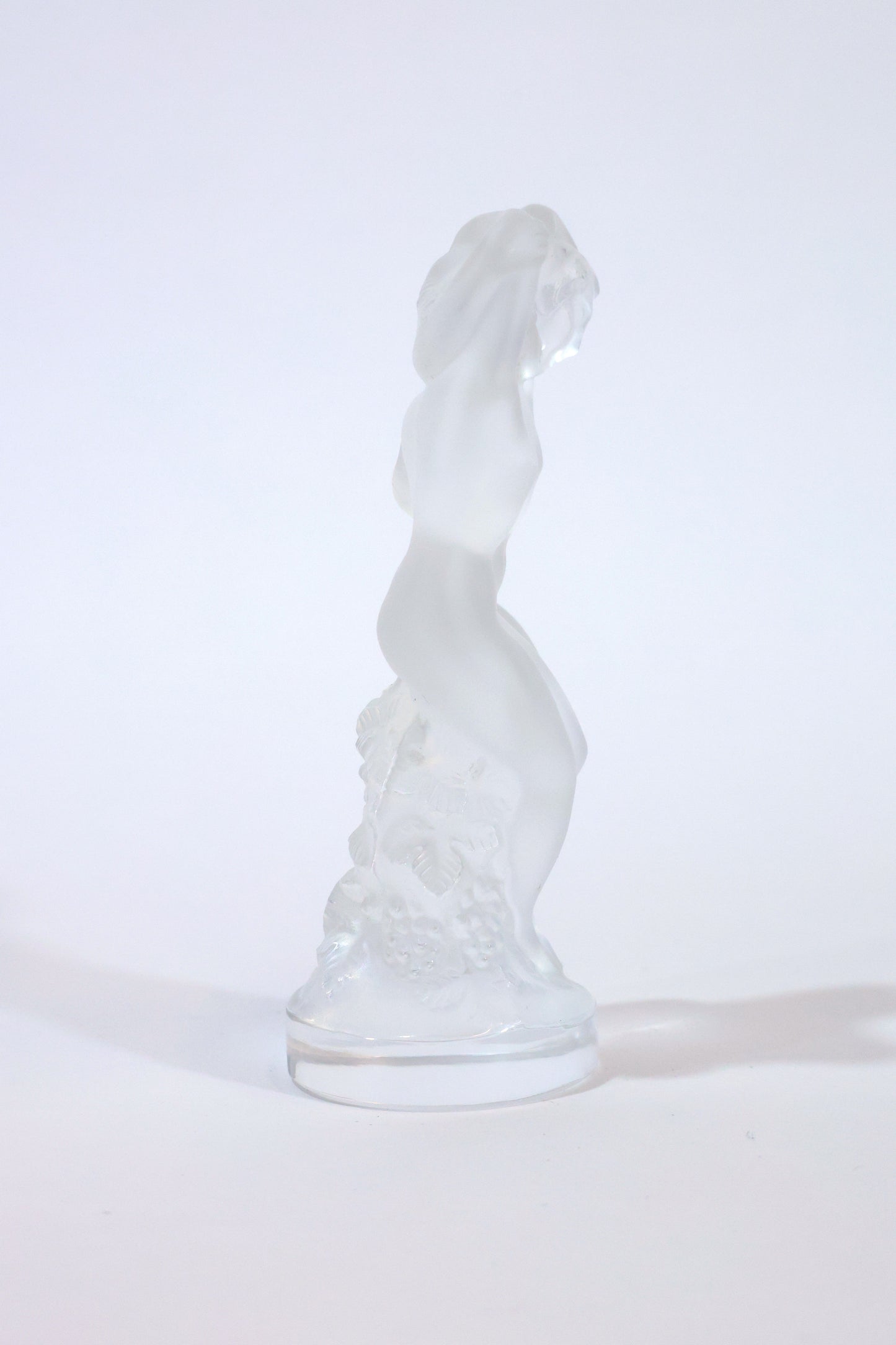 Lalique Frosted Glass Figure of Faun and Maiden