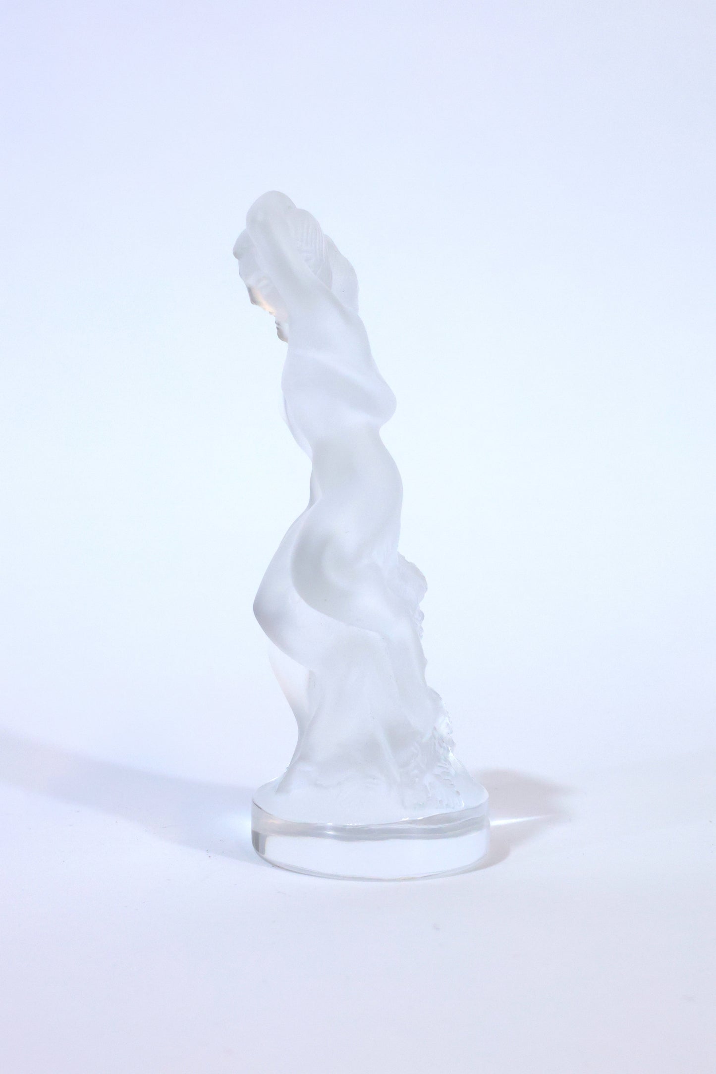 Lalique Frosted Glass Figure of Faun and Maiden