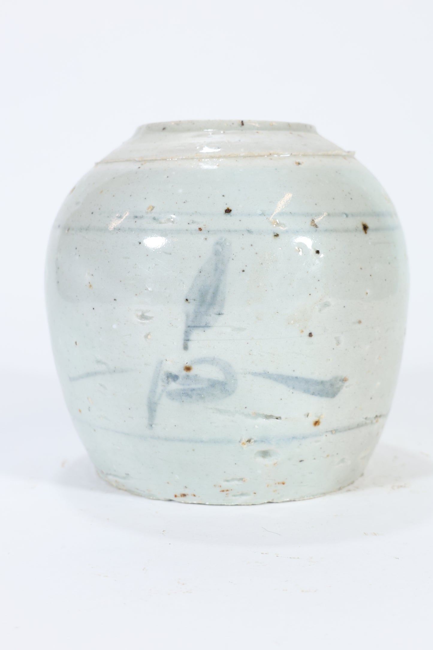 Chinese Stoneware Jar with Brushwork Decoration