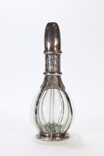 Sterling Silver-Mounted Glass Decanter