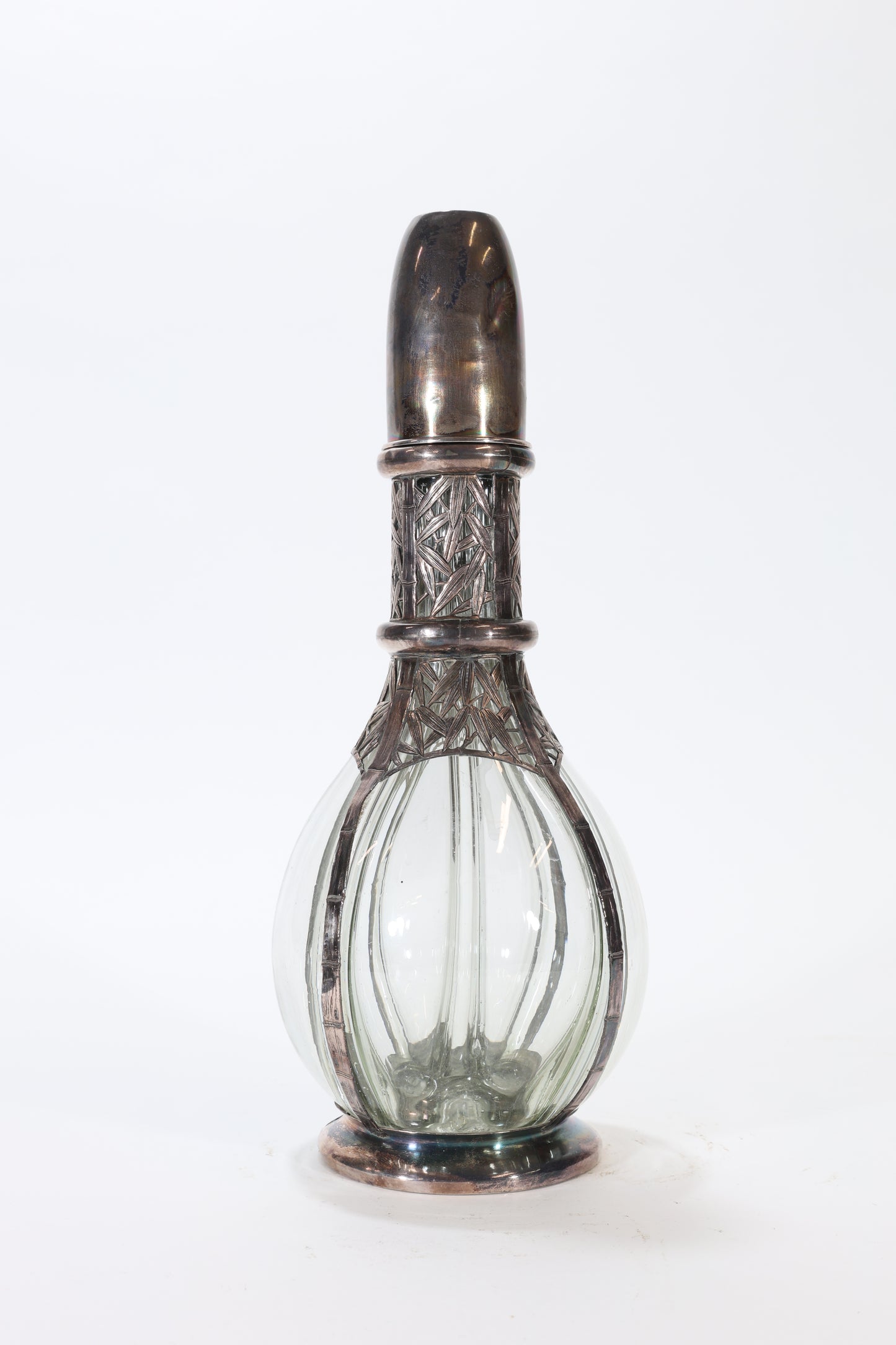 Sterling Silver-Mounted Glass Decanter