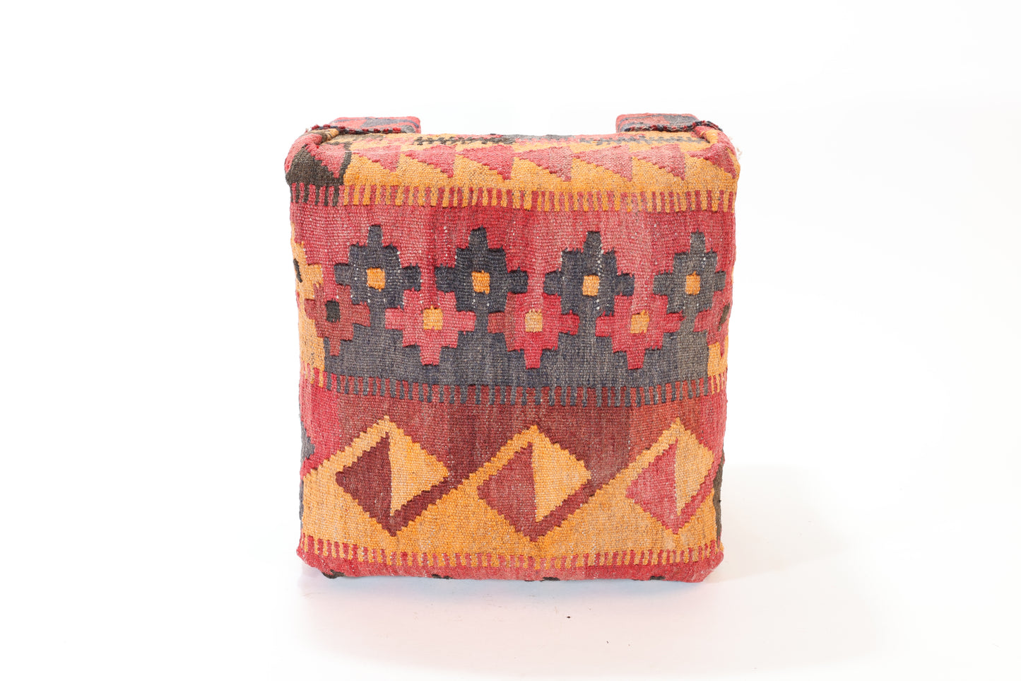 Kilim-Covered Ottoman