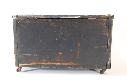 Russian Brass-Clad Storage Trunk with Repoussé Decoration