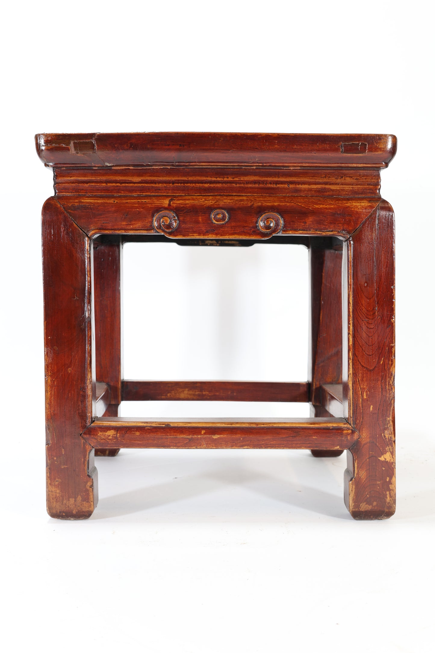 Chinese Hardwood Table With Carved Scrollwork