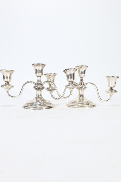 Pair of Frank Whiting Sterling Silver Candelabra