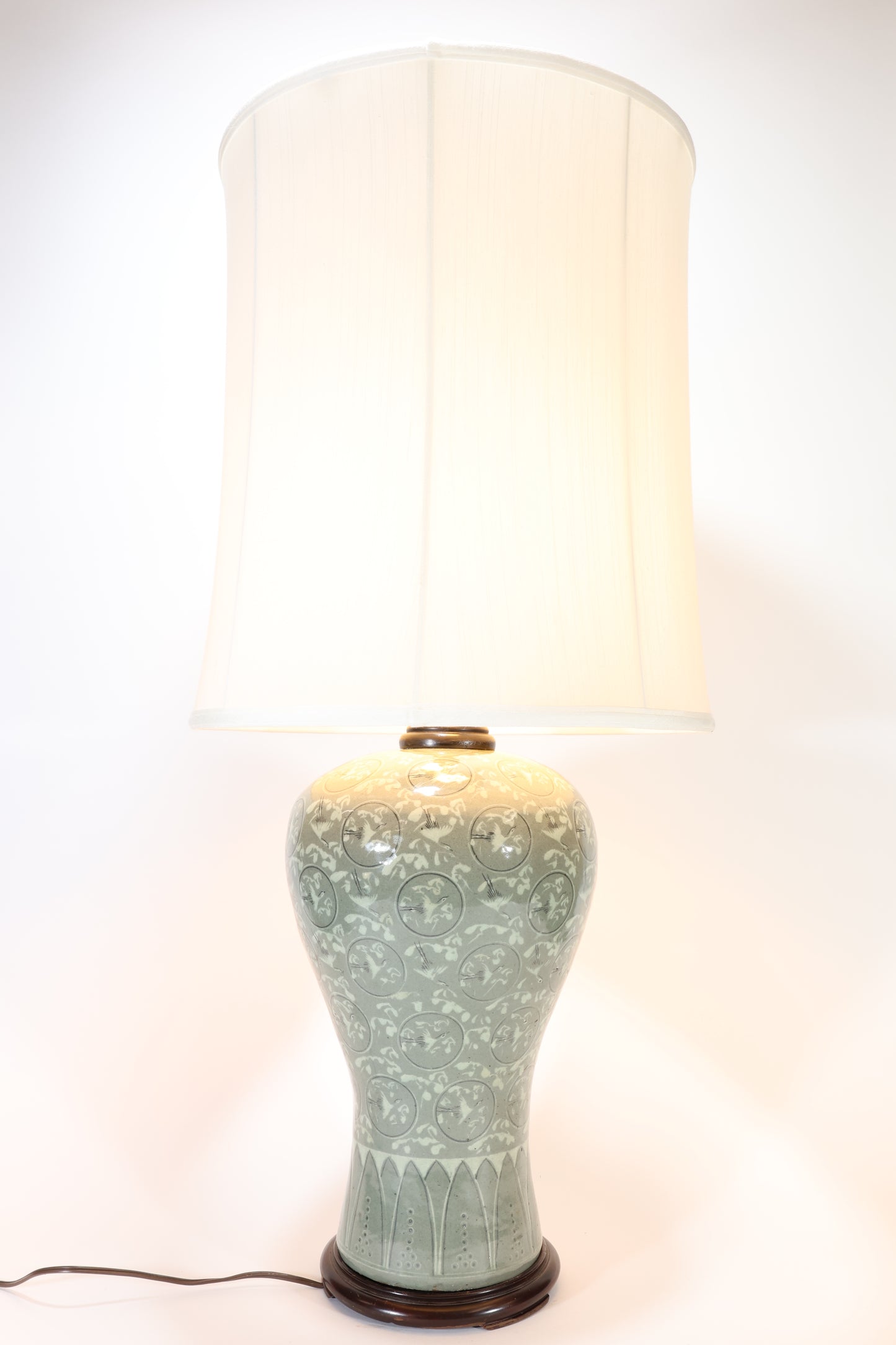 Korean Celadon Maebyeong Vase Lamp